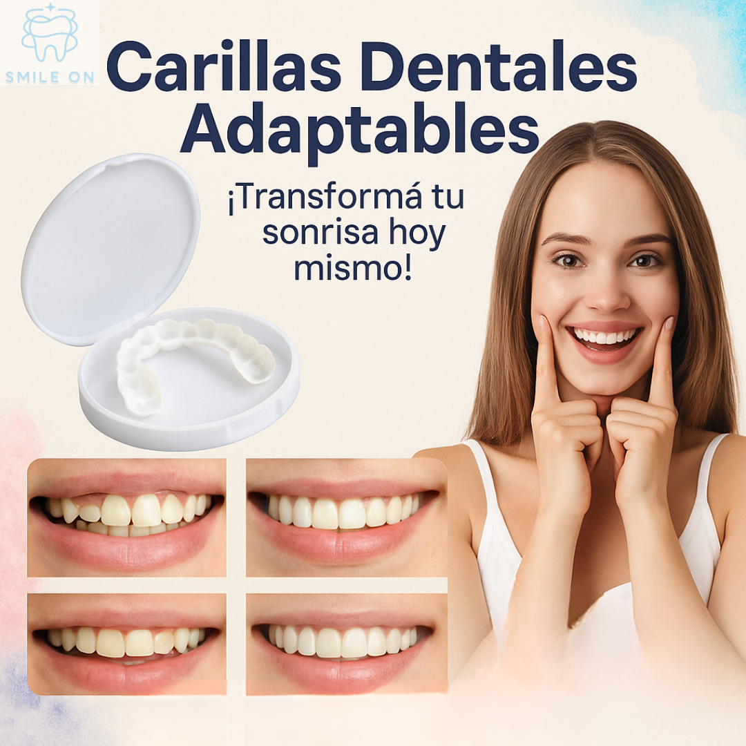 SONRISA PERFECTA - CARILLAS DENTALES INFERIORES Y SUPERIORES - PODES SACARLAS Y PONERLAS LAS VECES QUE QUIERAS